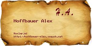 Hoffbauer Alex névjegykártya